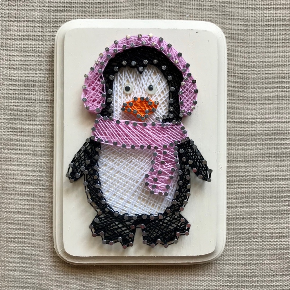 New girl Penguin string art